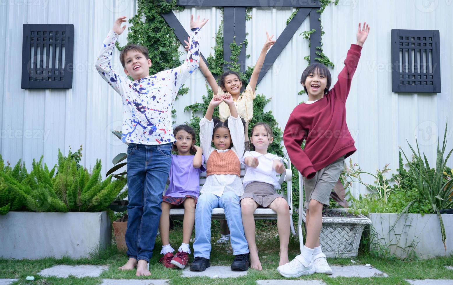 Children from international schools, Get together to have fun during your lunch break. photo