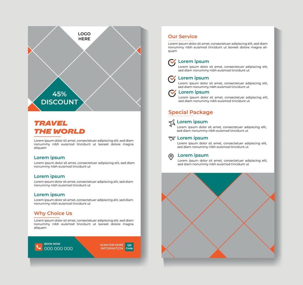 creative dl flyer or rack card template vector