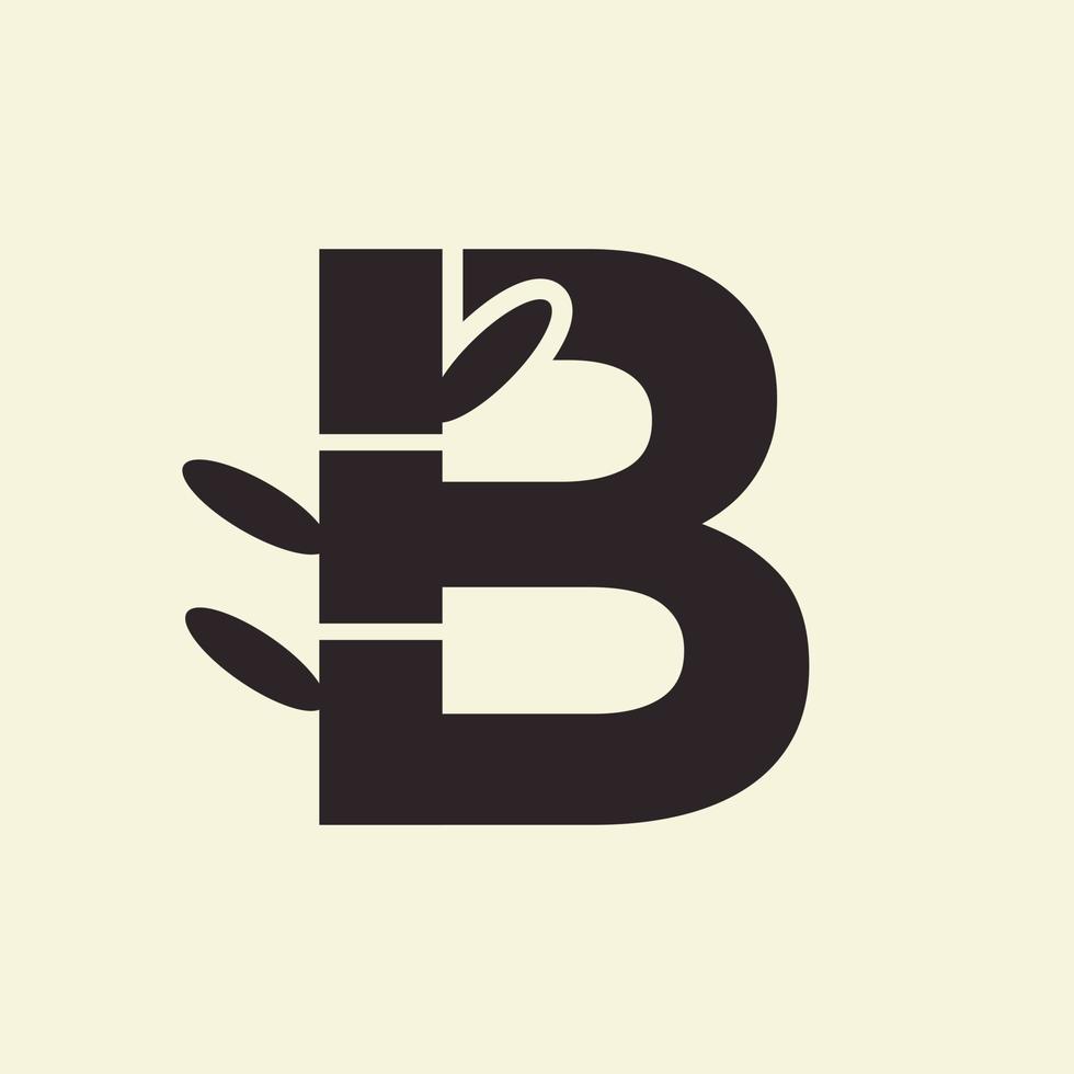 letra si bambú logo diseño símbolo vector