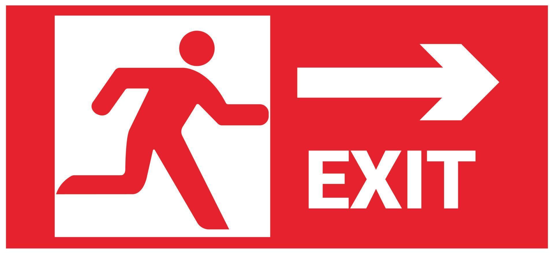 Exit sign or emergency sign vector