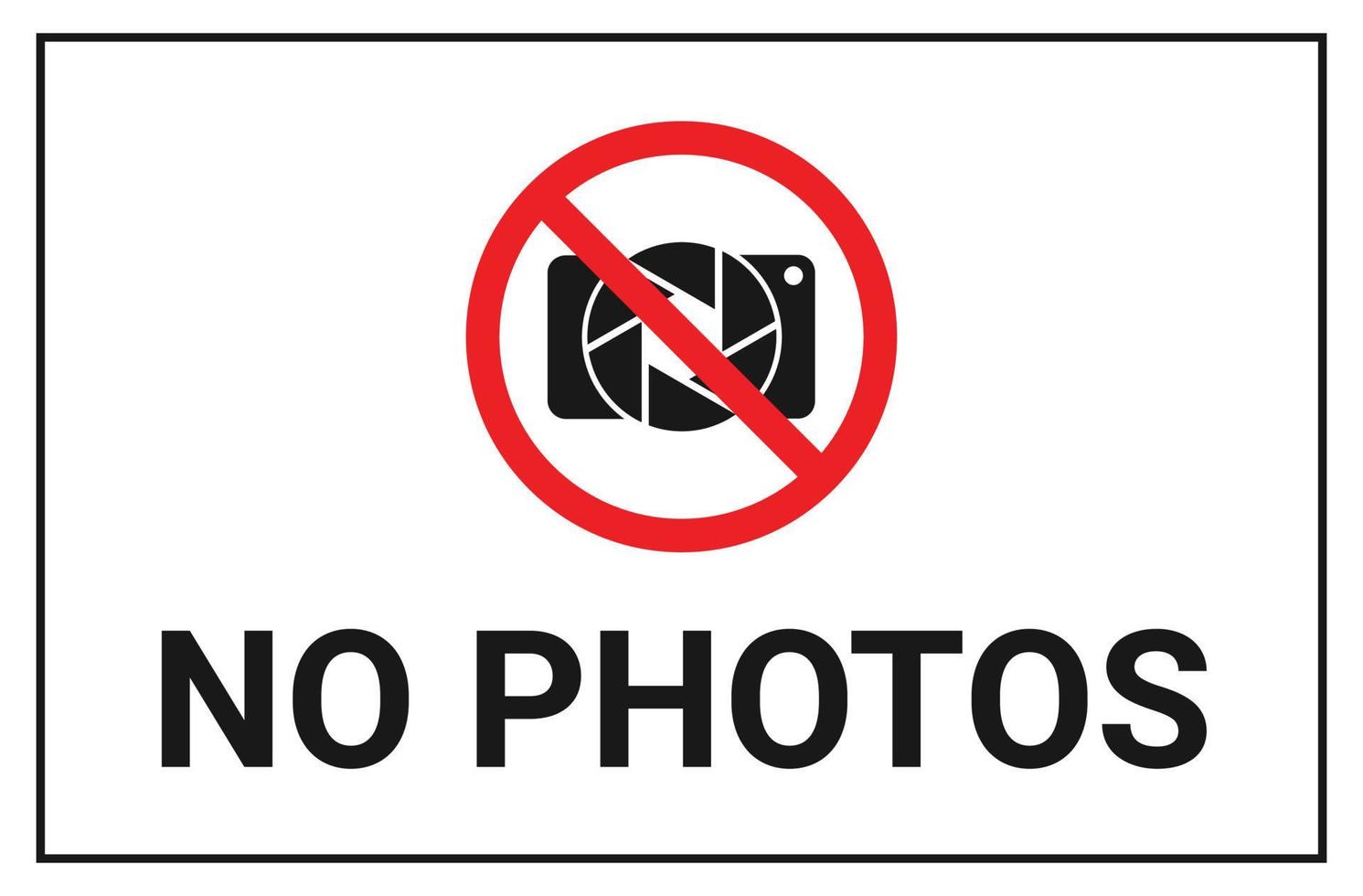 Free vector flat design no photo sign design