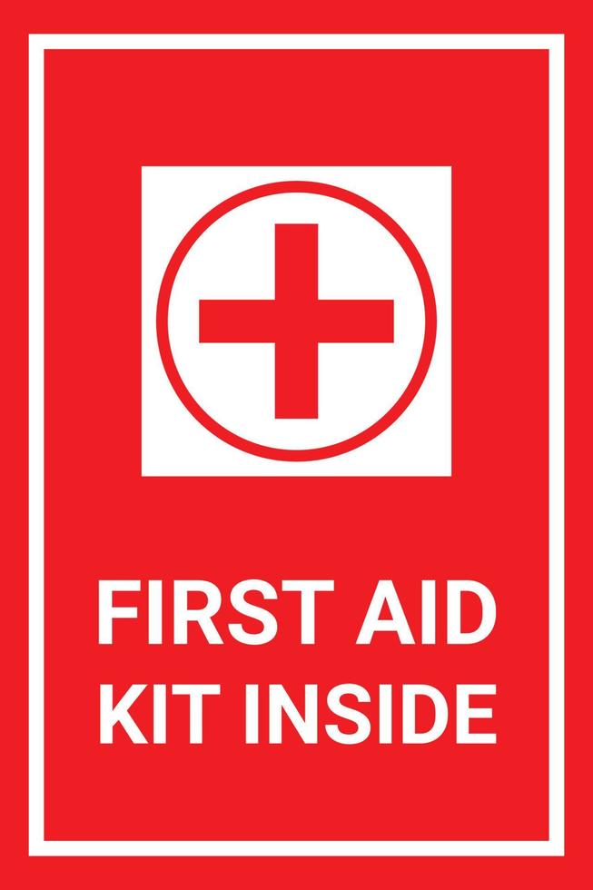 First Aid Box Sign vector