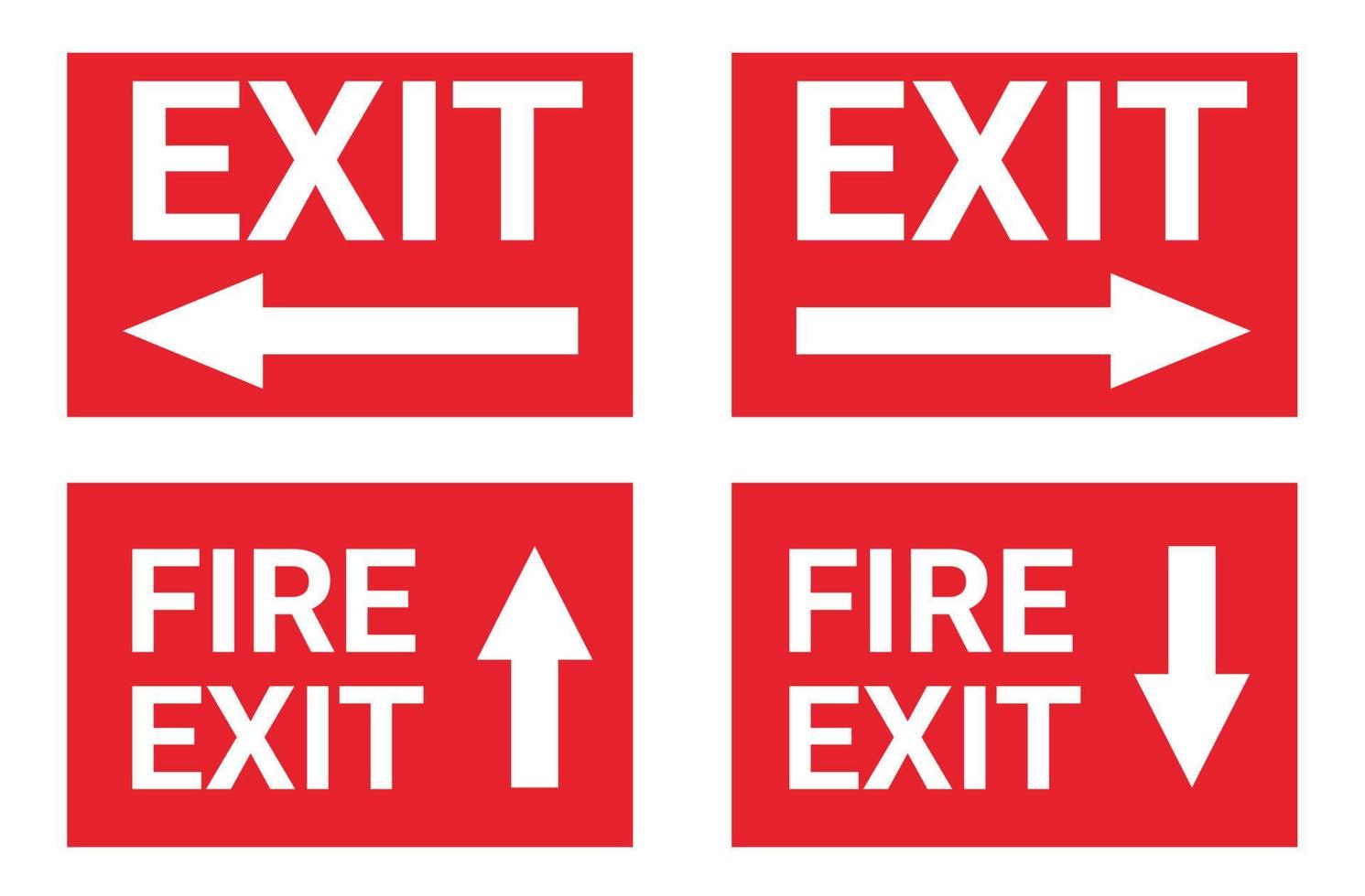 Exit sign or emergency sign vector