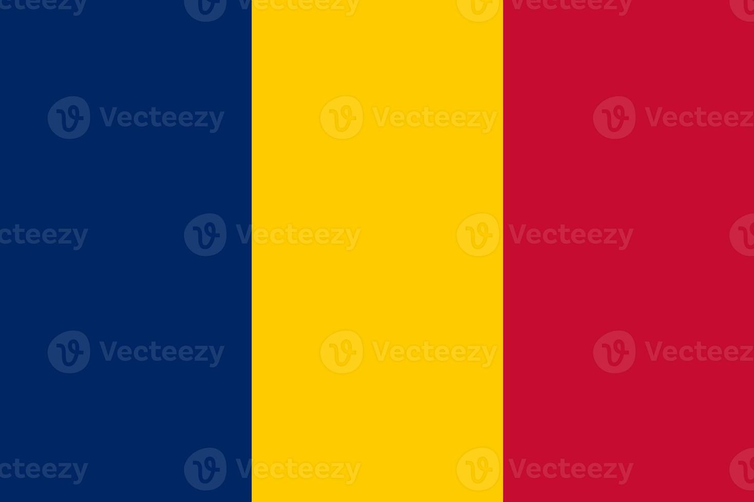 Flag of the Republic of CHAD. Standard proportions and colors of the flag of Chad photo