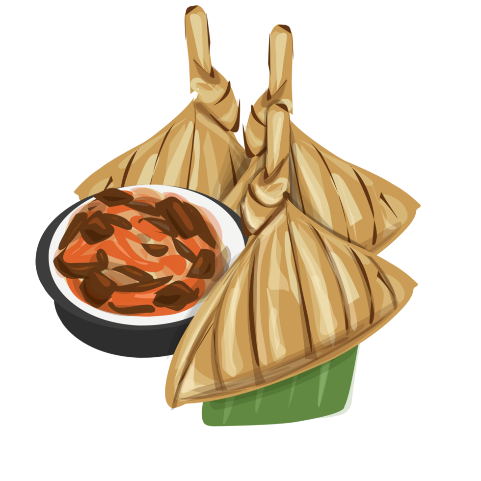 Ketupat food illustration png