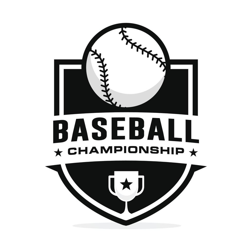 Ilustración de vector de diseño de logotipo de béisbol