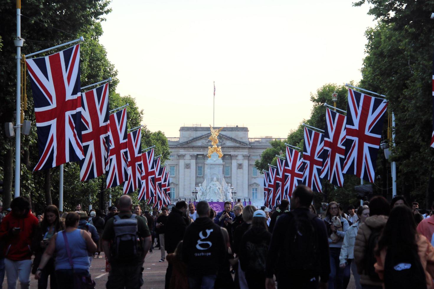 London in the UK in June 2022. People celebrating the Platinum Jubilee in London photo