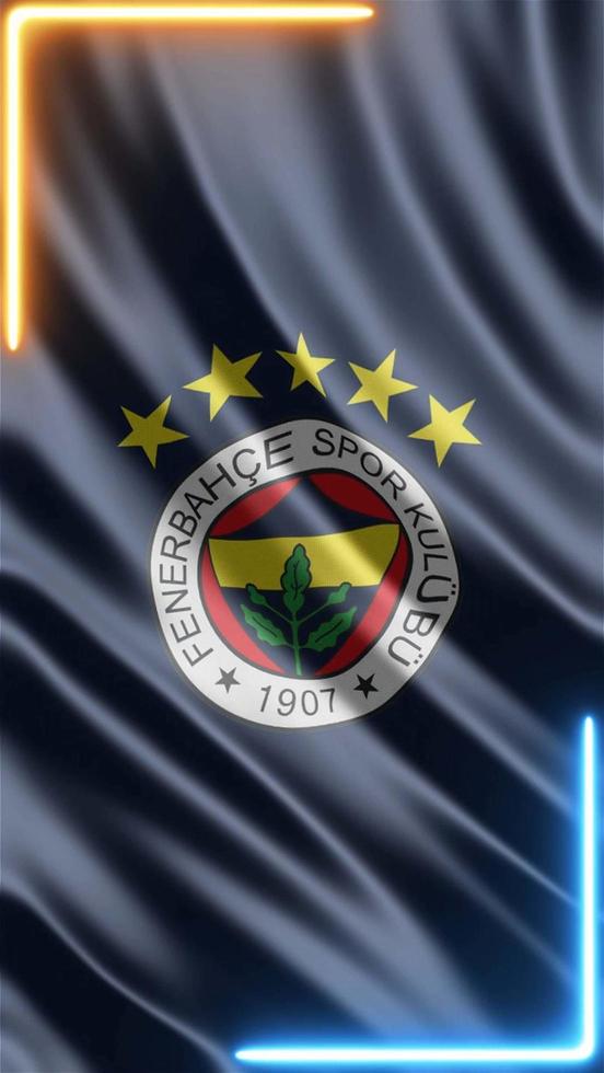 Waving Fenerbahce Flag Phone background or social media sharing photo