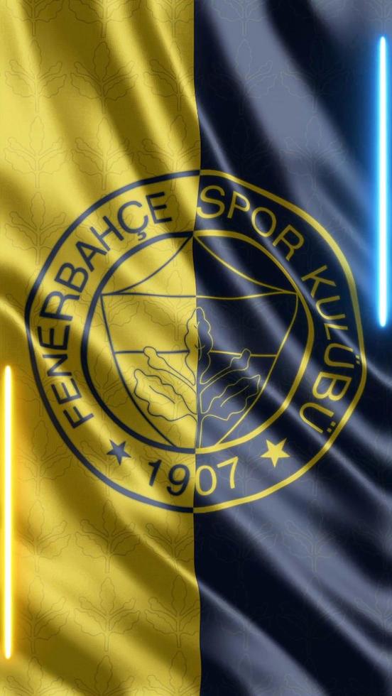 Waving Fenerbahce Flag Phone background or social media sharing photo