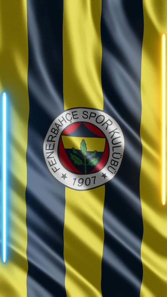 Waving Fenerbahce Flag Phone background or social media sharing photo