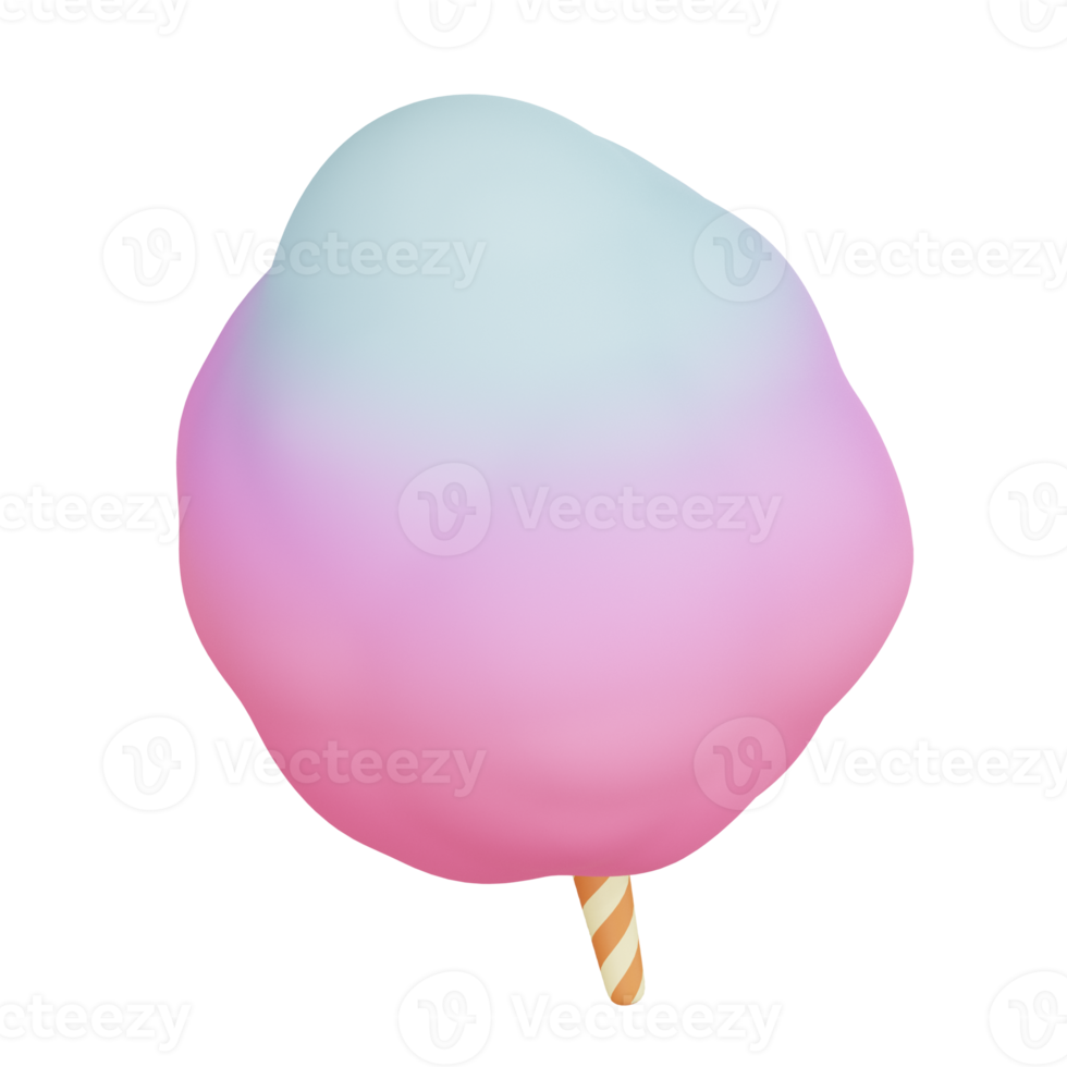 coloré coton bonbons 3d bonbons icône png