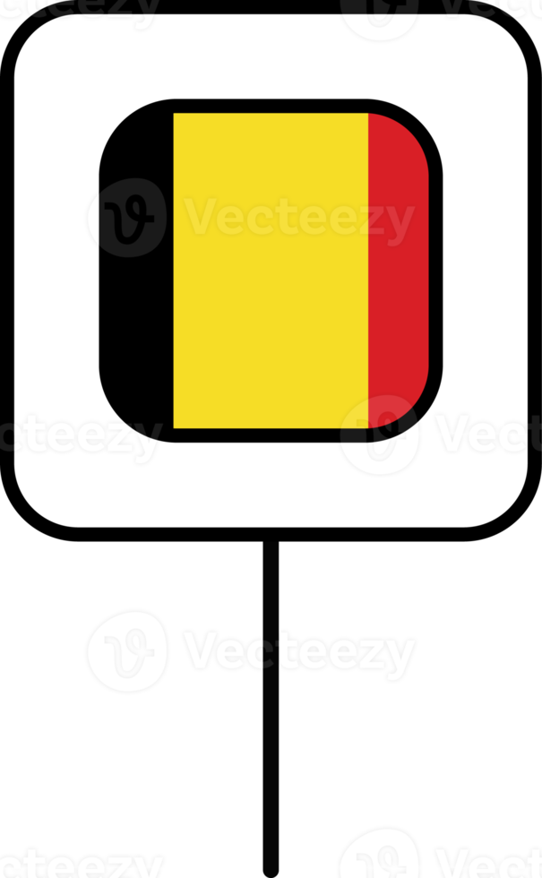Belgien Flagge Platz Stift Symbol. png