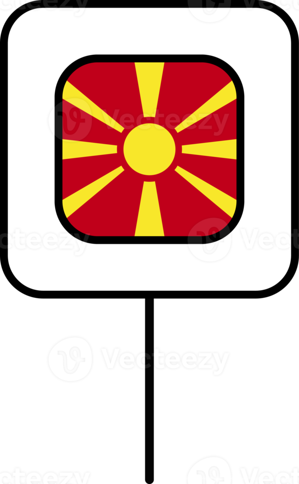 norte macedonia bandera cuadrado alfiler icono. png