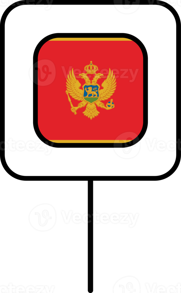 montenegro bandera cuadrado alfiler icono. png