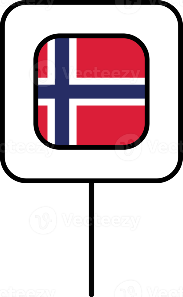 Norway flag square pin icon. png