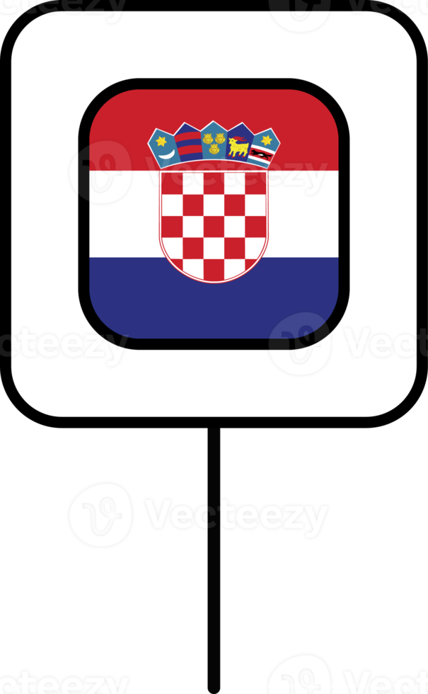 Kroatië vlag plein pin icoon. png