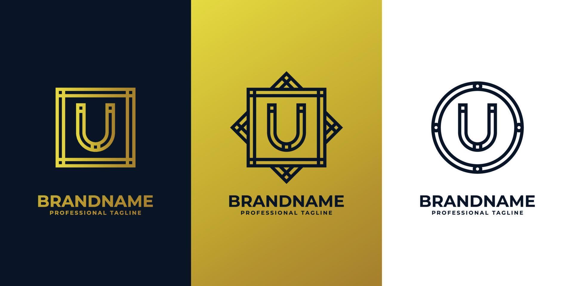 Luxurious Letter U Logo, suitable for any business with U initials. vector