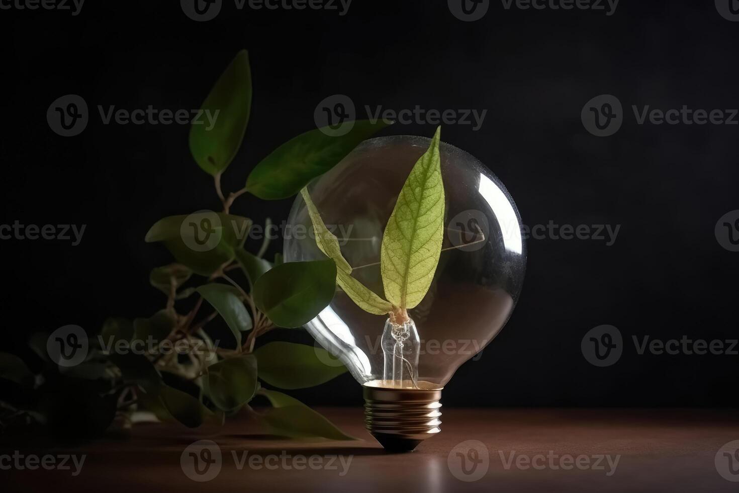A lightbulb concept for regenerative energy created with technology photo