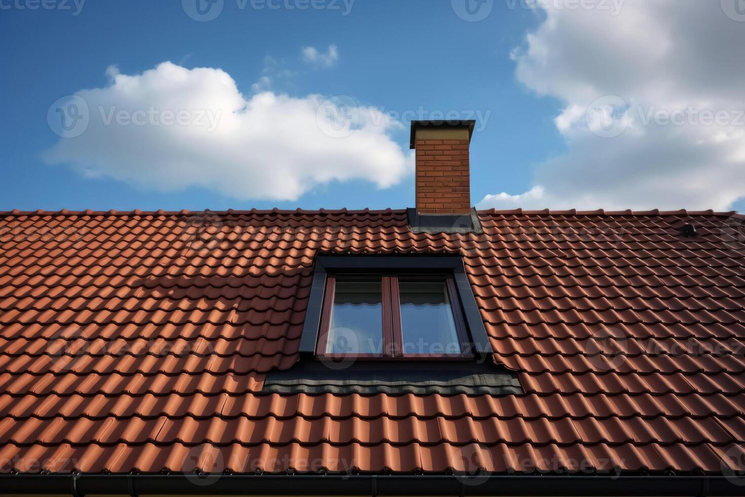 abierto techo ventana en velux estilo con techo losas creado con generativo ai tecnología. foto