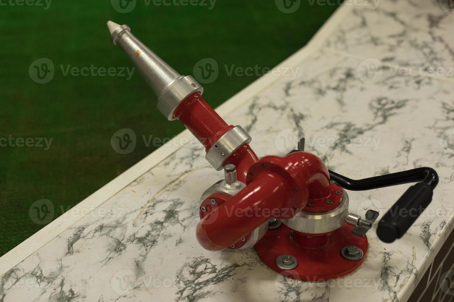 Fire hydrant. Water supply hose. Fireman tool. photo
