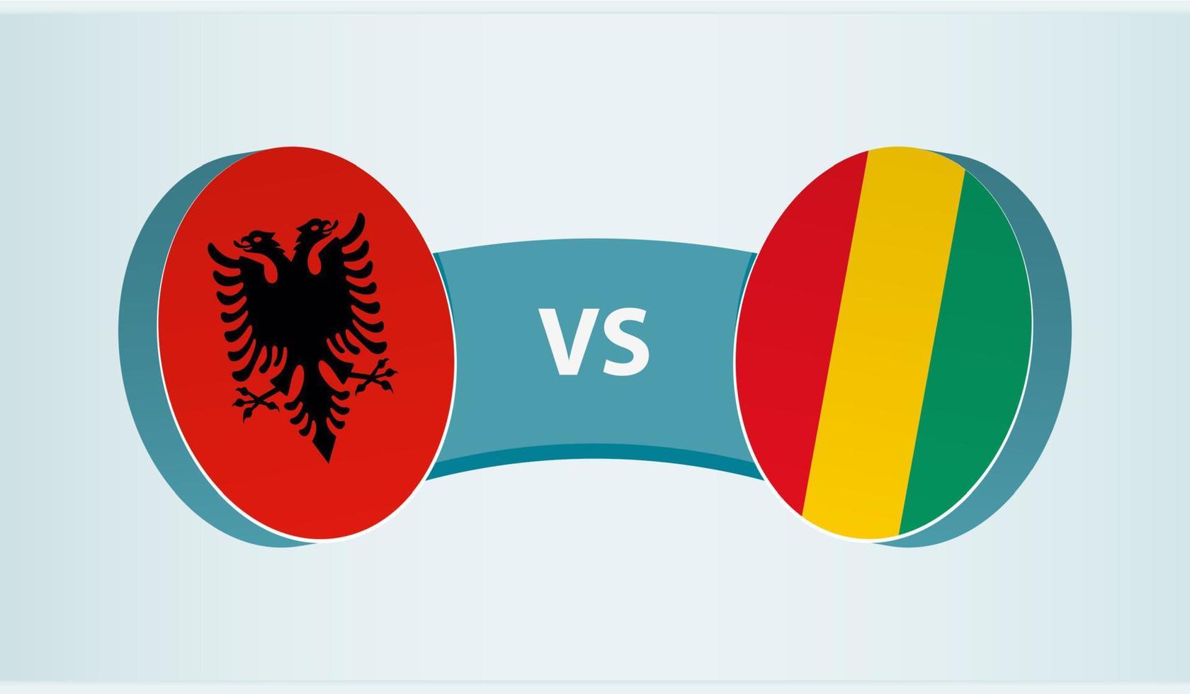 Albania versus Guinea, team sports competition concept. vector