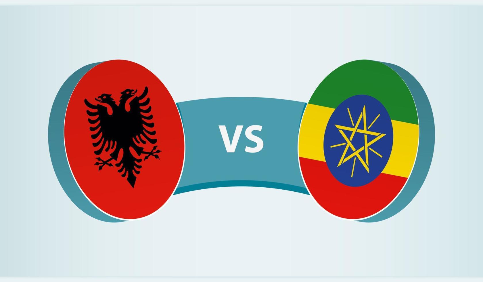 Albania versus Ethiopia, team sports competition concept. vector