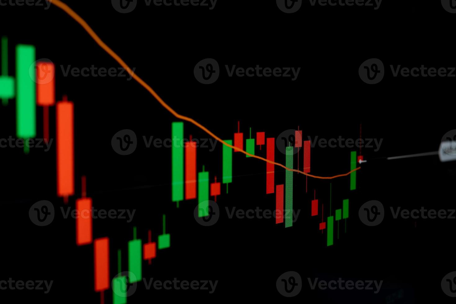 Candle stick of stock exchange chart photo