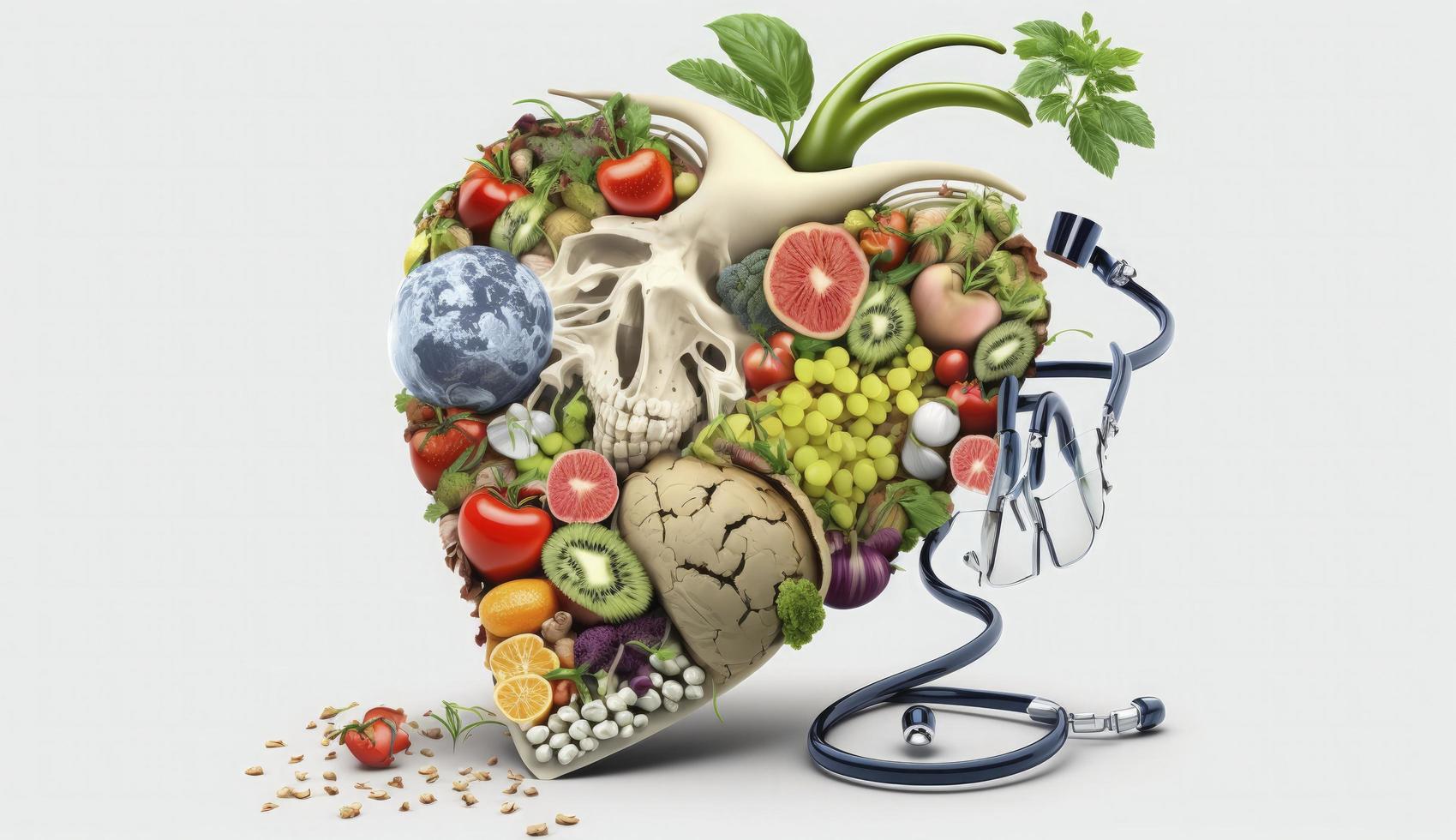 World Mental Health day illustration concept, World Health Day Images, Heartbeat, Stethoscope, world health day April 7, poster, banner, design, theme, 2023, Generate Ai photo