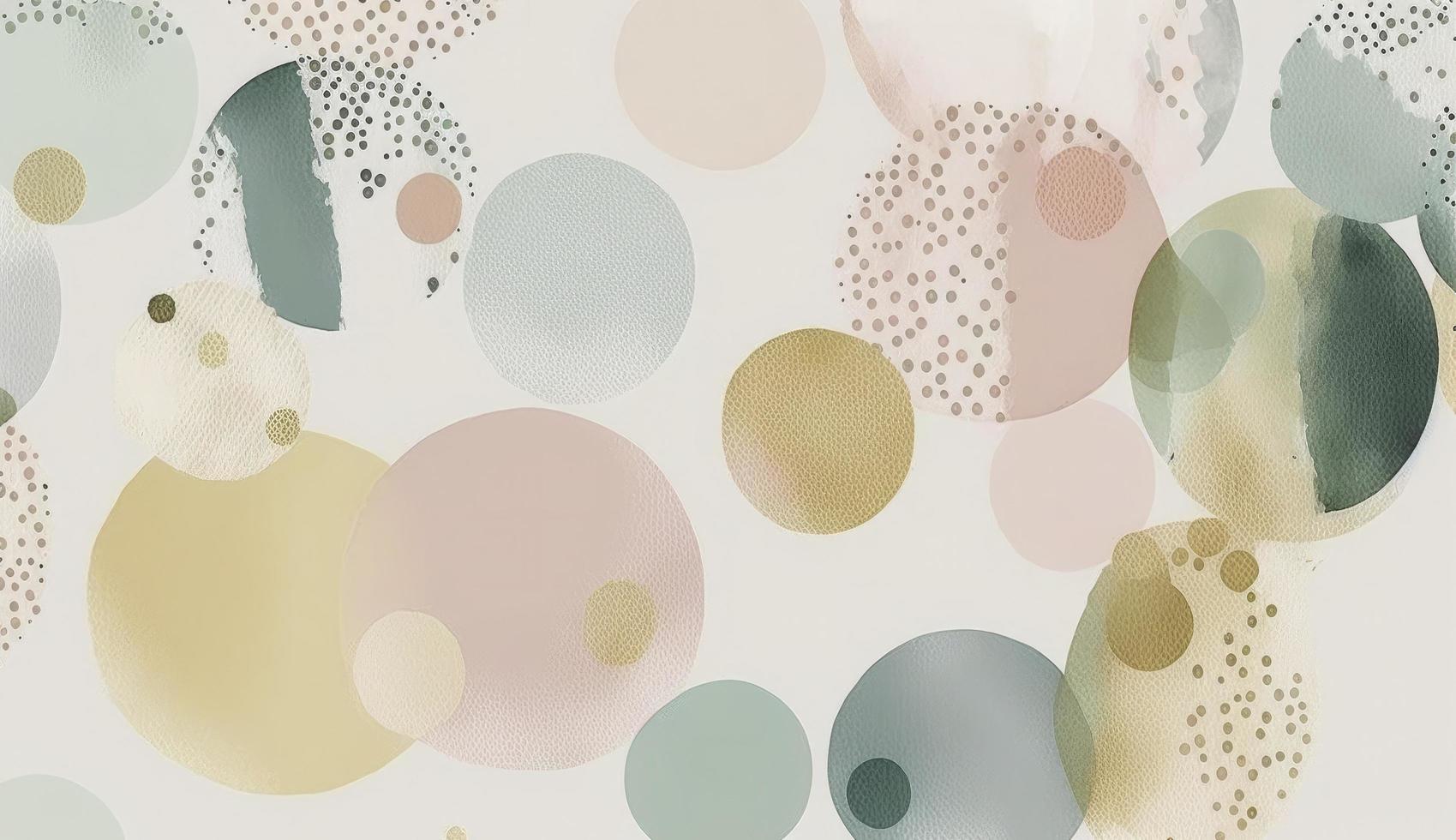 A seamless pattern featuring softly painted watercolor dots in various sizes, in a peaceful and dreamy color palette, Watercolor Dots Pattern, Abstract Art, watercolor pattern, Generate Ai photo