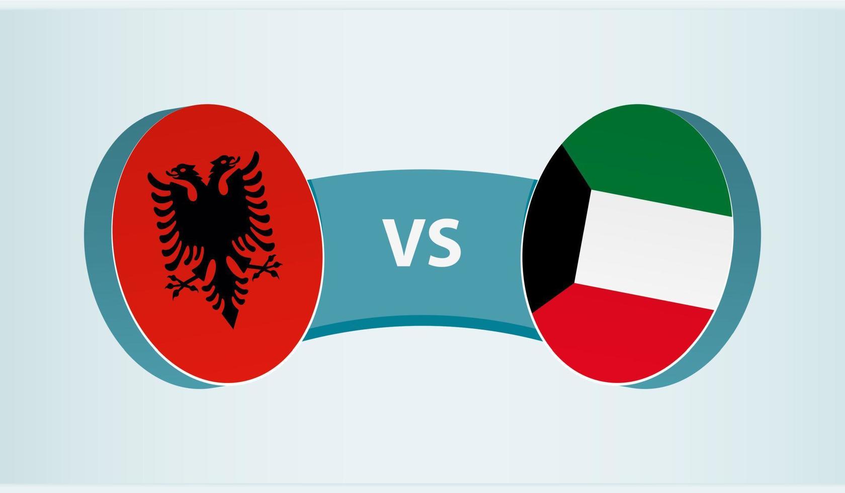 Albania versus Kuwait, team sports competition concept. vector