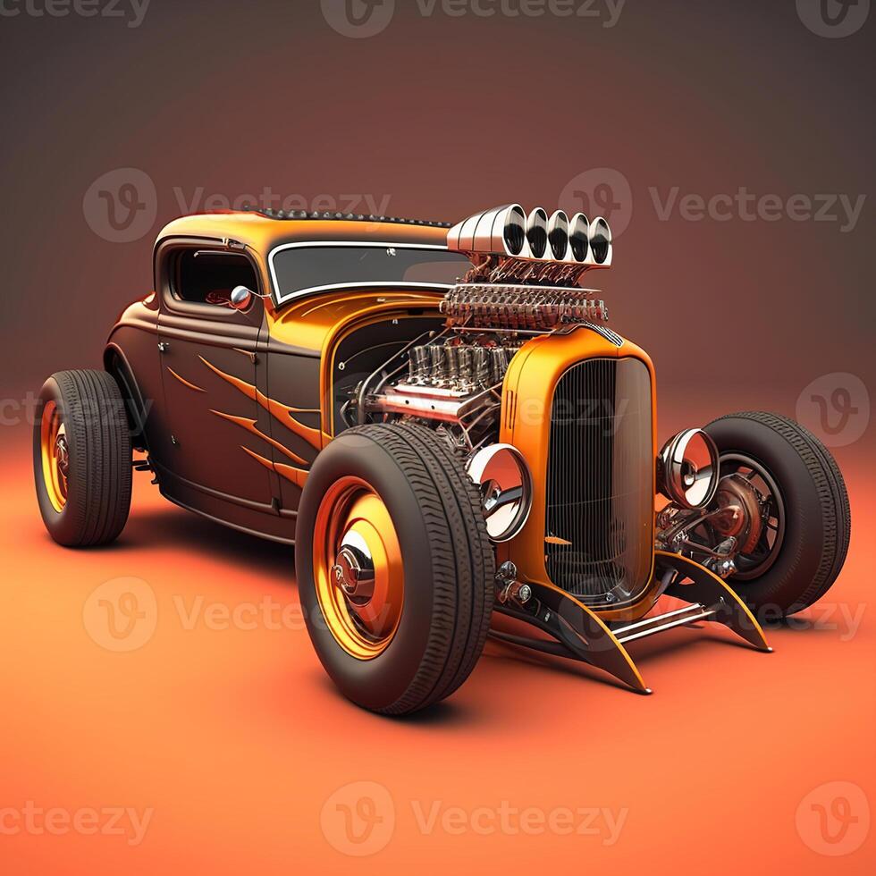 Retro Style, A Classi, Hot Rod in Action, photo