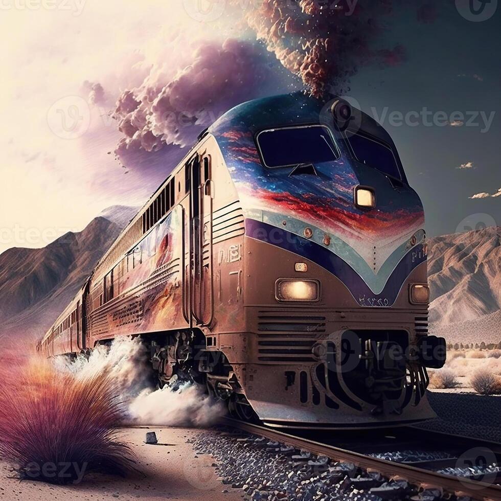 The Mesmerizing View of a Train Journeying Southward, photo