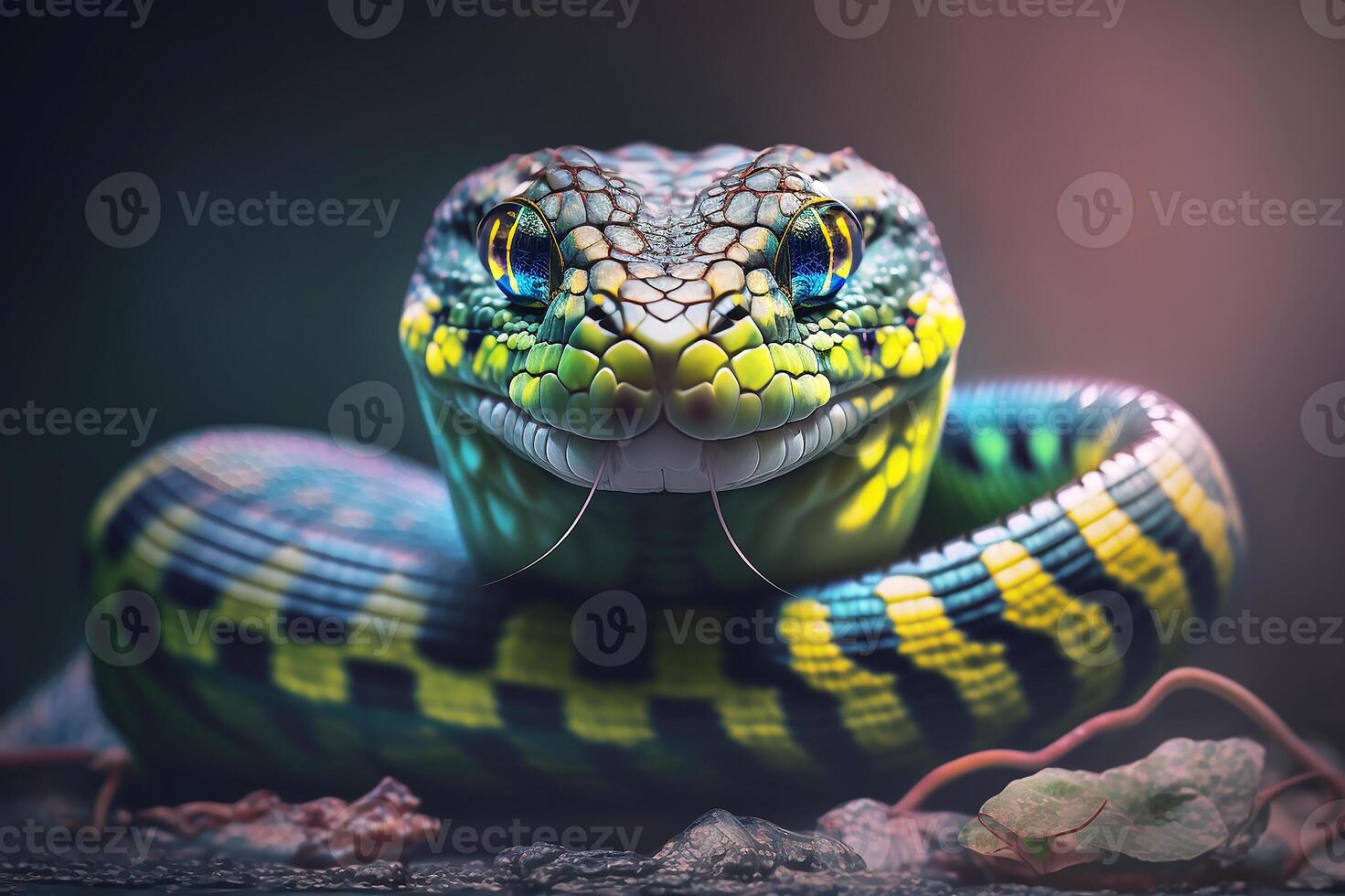 The mythical snake of Queen Cleopatra. The poisonous aspid. photo
