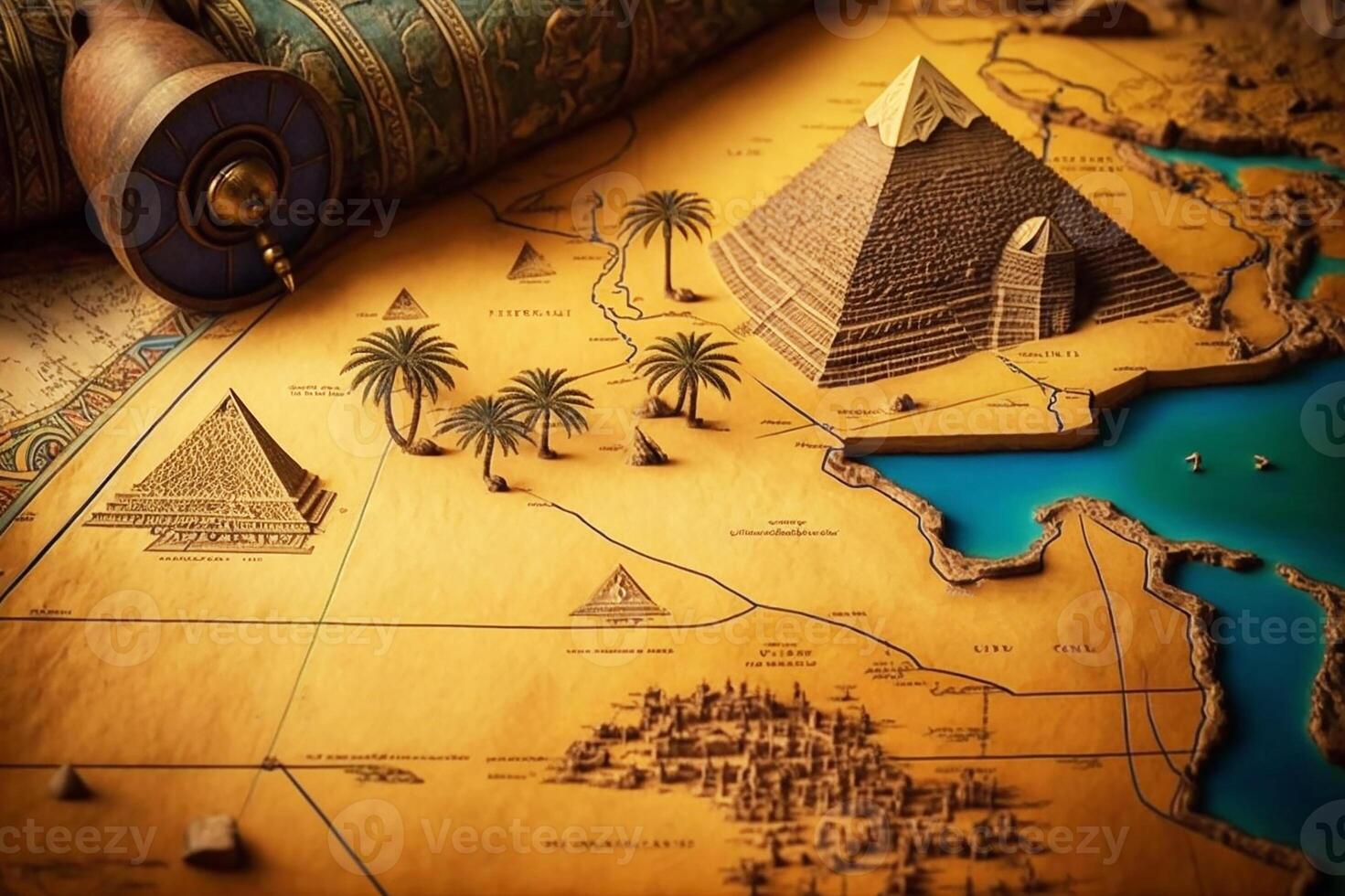 Map of Ancient Egypt. photo