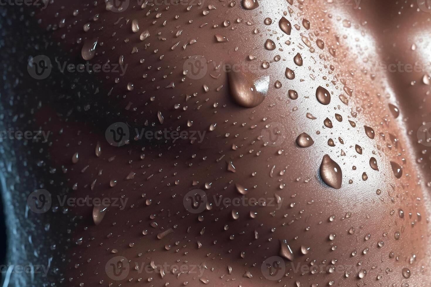 Drops of water on a woman's tanned skin. Background. photo