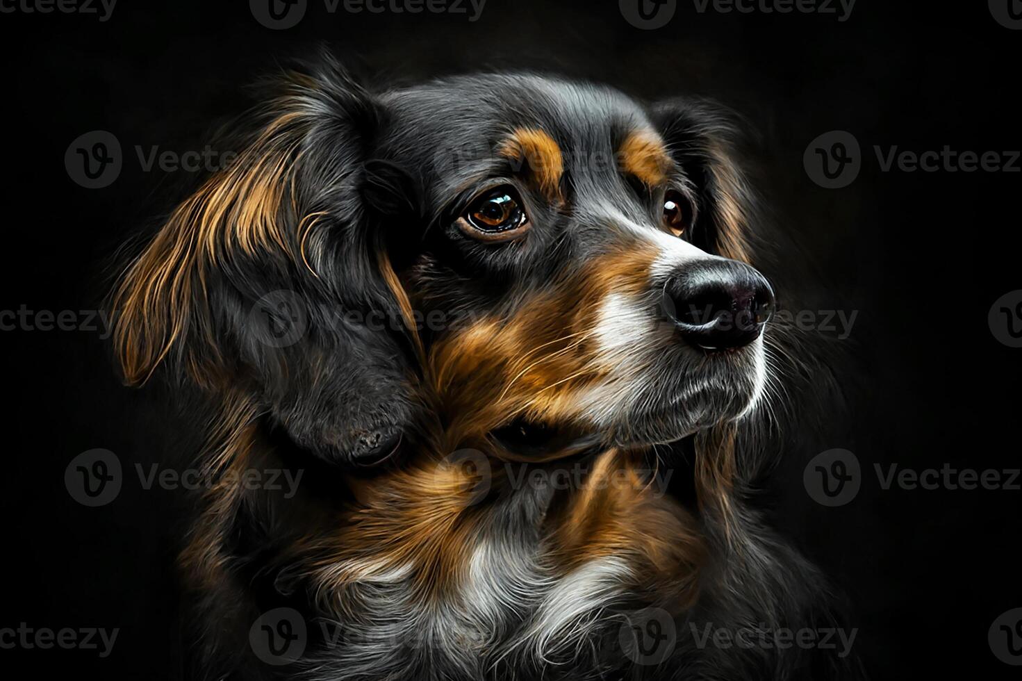 English Springer Spaniel hunting dog breed. photo