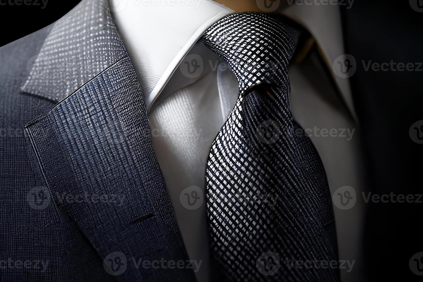 Jacket, tie, shirt, close-up, business style. photo