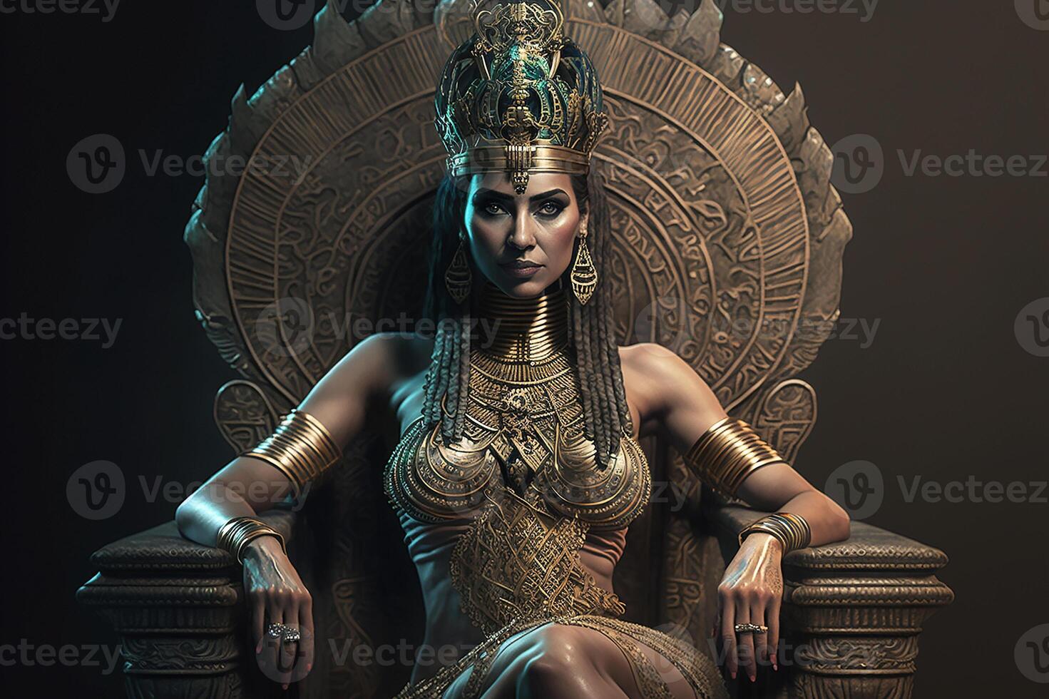 An Egyptian woman, Queen Cleopatra. History of Ancient Egypt. photo