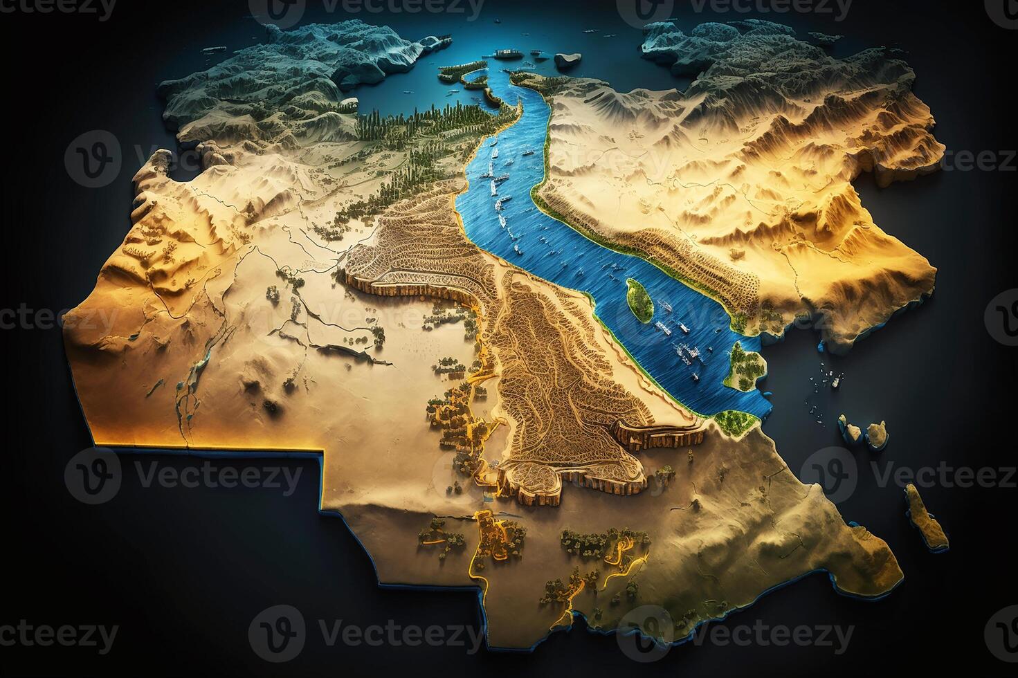 Map of Ancient Egypt. photo