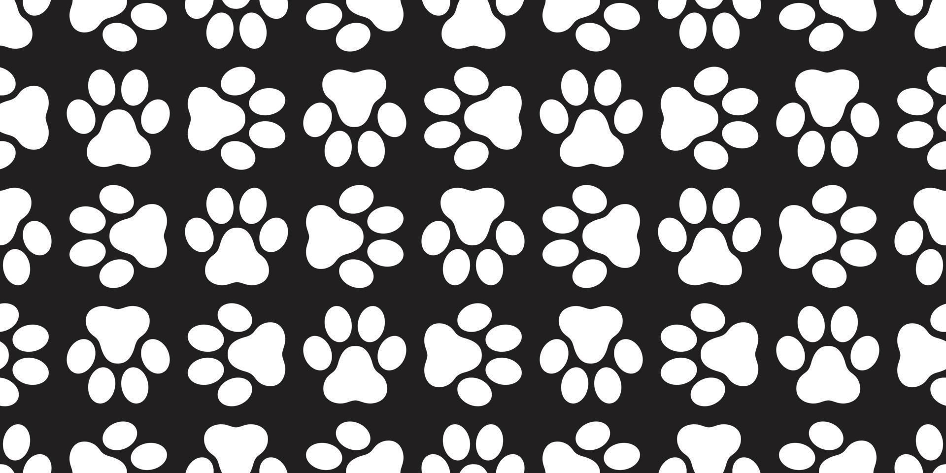 Dog Paw Seamless Pattern vector Cat Paw foot print isolated wallpaper background