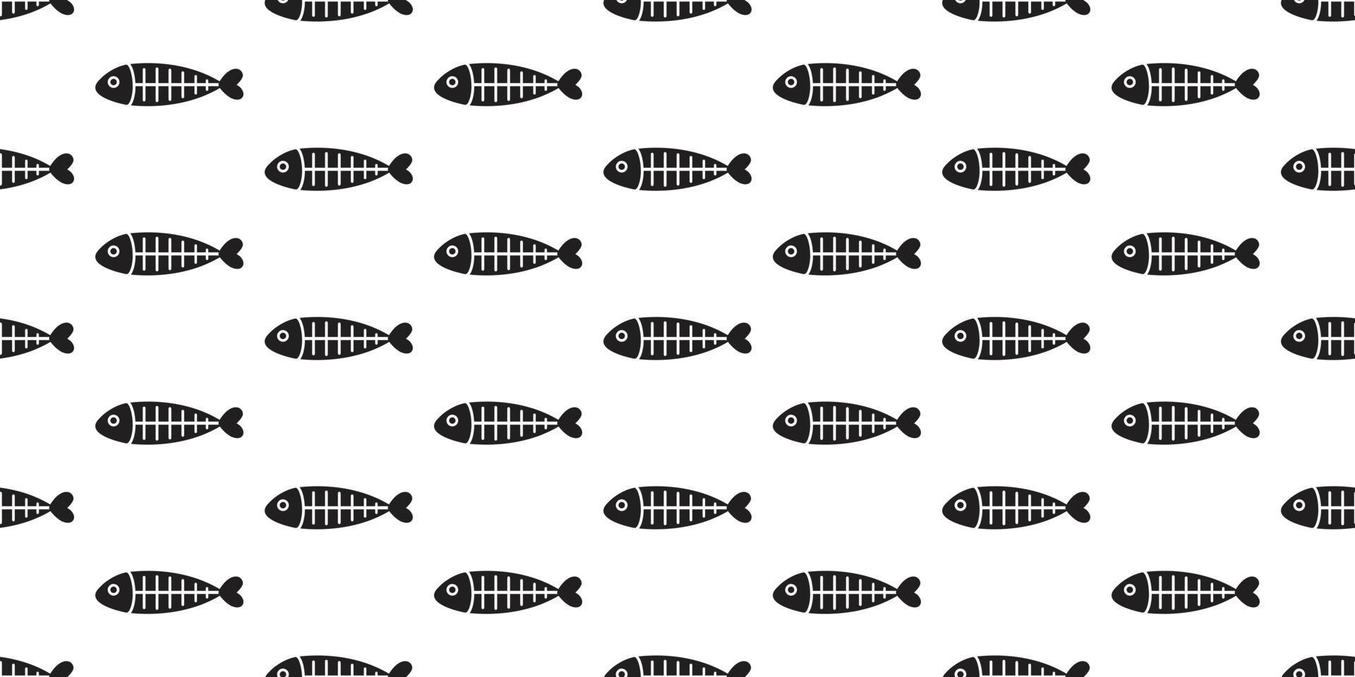 fish seamless pattern vector salmon whale dolphin shark isolated wallpaper background