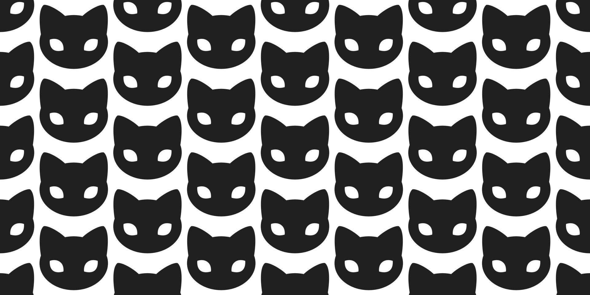 cat seamless Pattern vector kitten head isolated background wallpaper