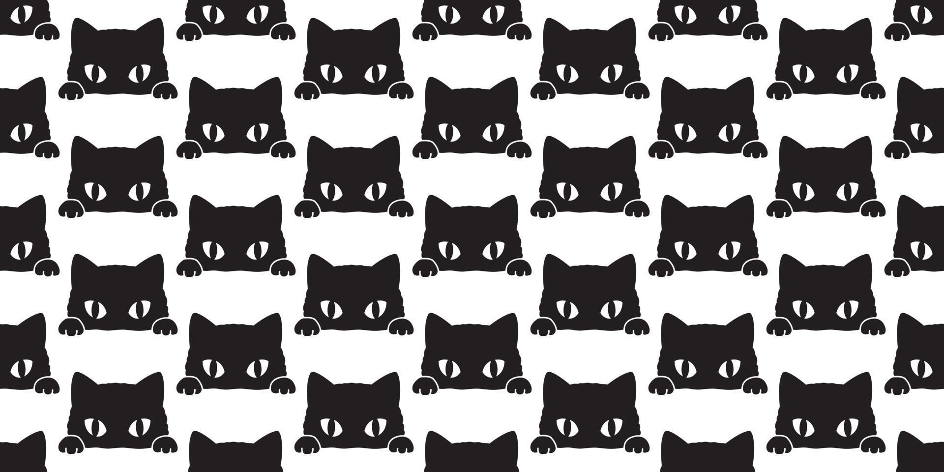 Cat Seamless Pattern kitten vector isolated wallpaper background