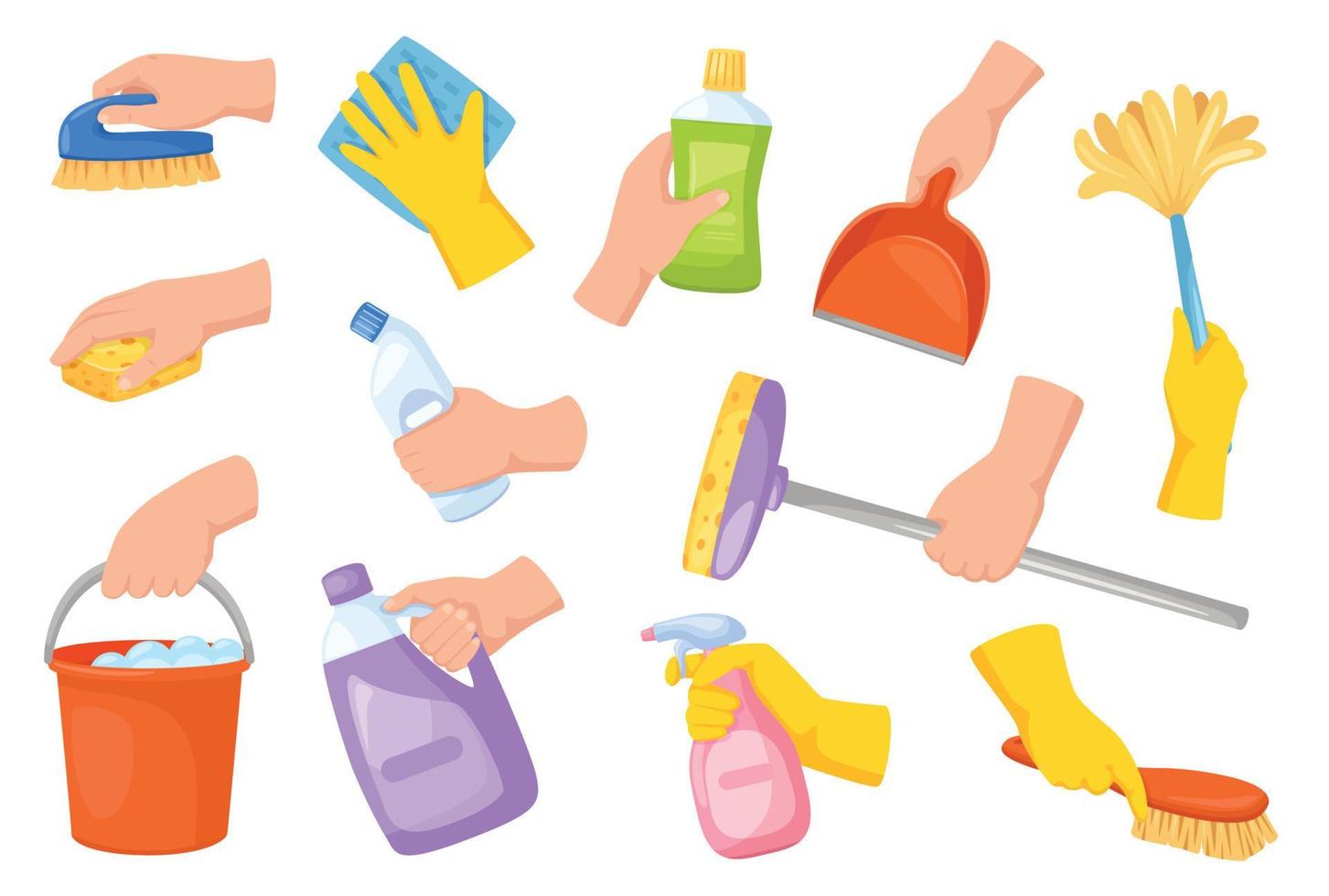 Cleaning Tools Isolated. House Washing Equipment. Stock Vector -  Illustration of housework, housekeeping: 79812794