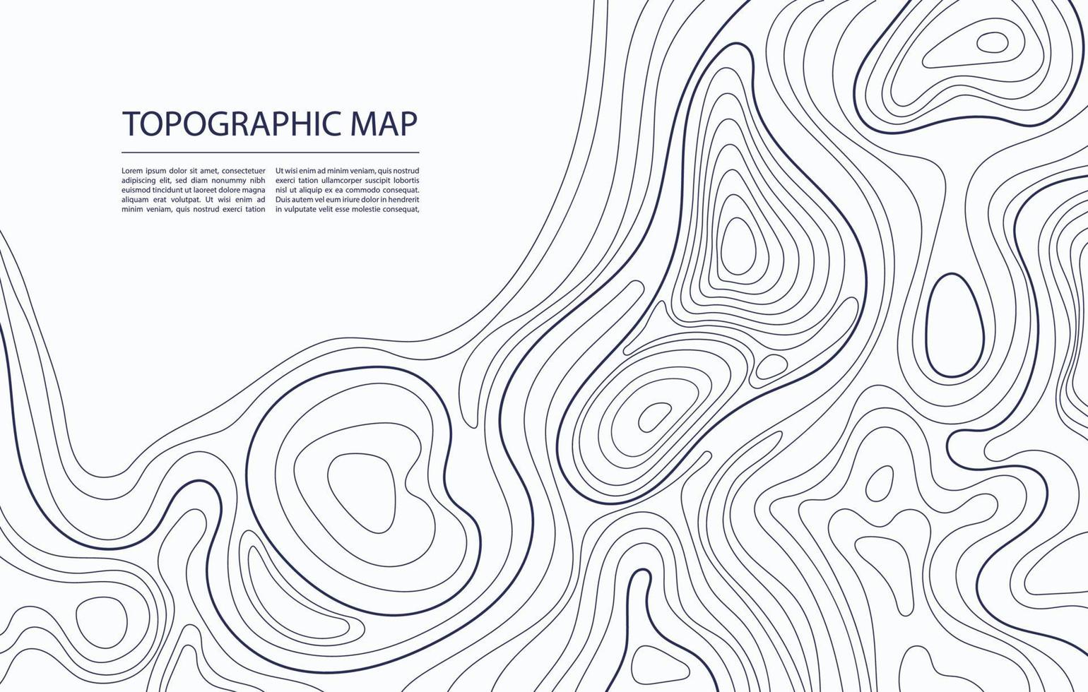 topográfico mapa contorno. geográfico cartografía, naturaleza terreno alivio, montaña topología cartografía línea paisaje vector resumen antecedentes