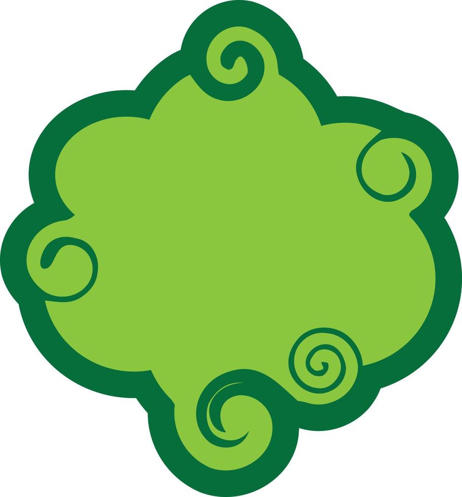 Illustration Of Green Bubble With Twirls vector