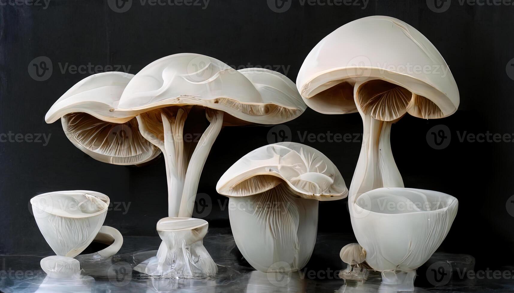Beautiful macro fresh mushroom. photo