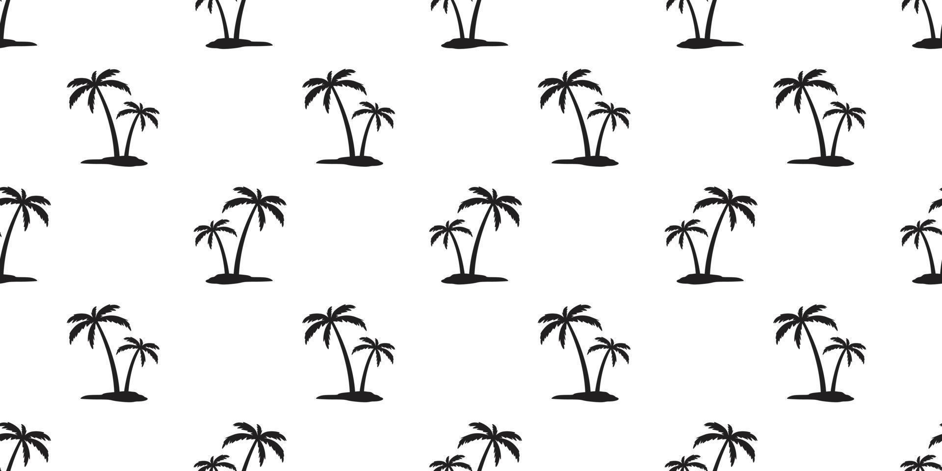 Coconut tree Seamless Pattern island palm tree vector isolated sea ocean summer beach tropical wallpaper background