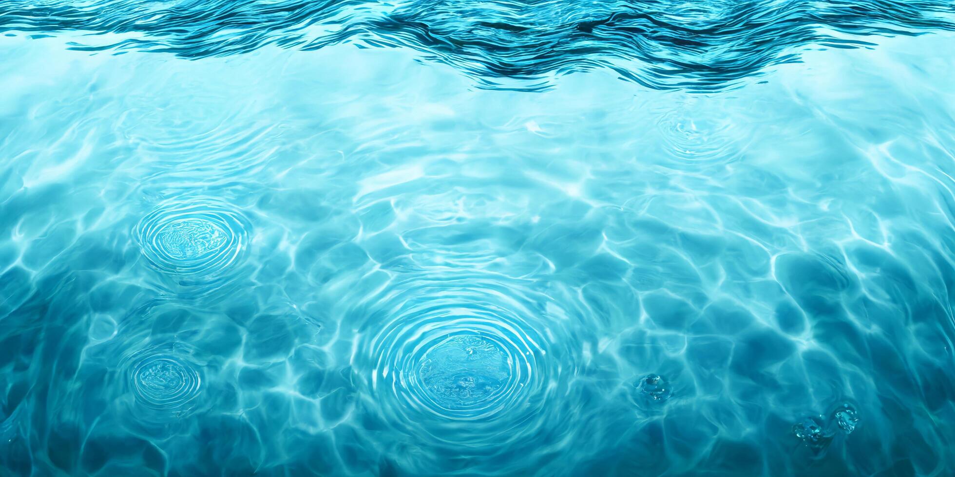 The blue water surface background with . photo
