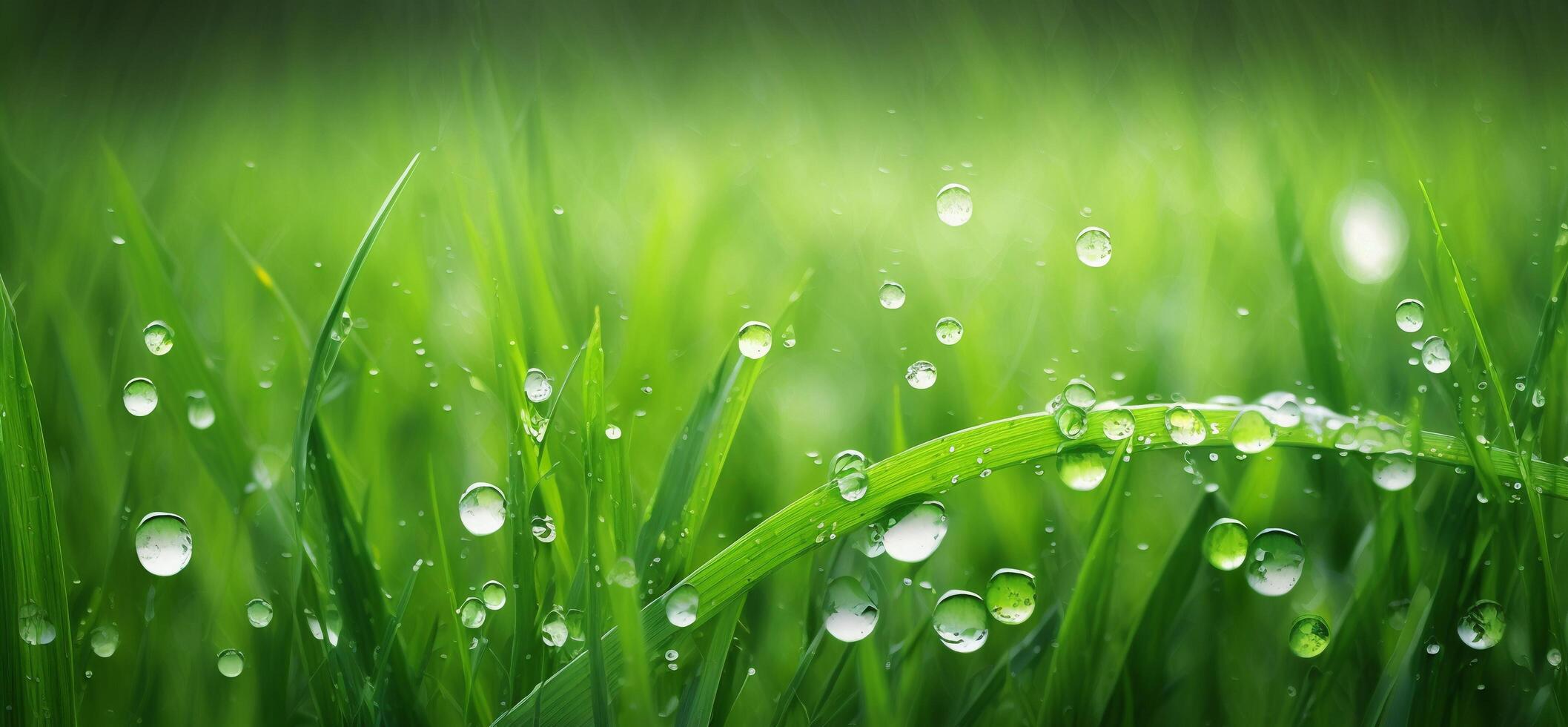 The grasses with raindrops and . photo